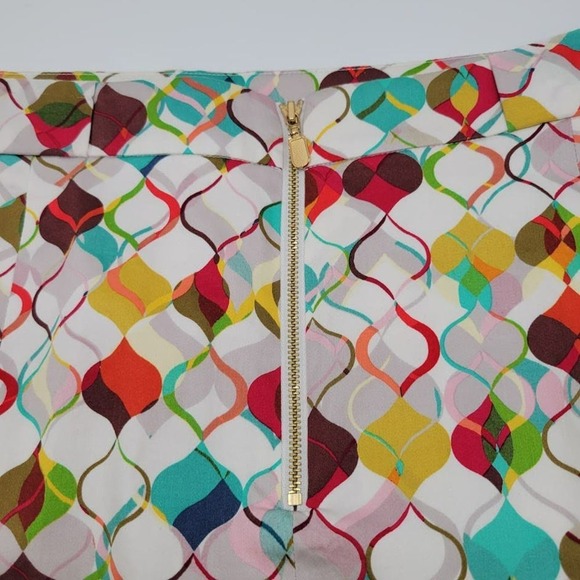 Etcetera Skirt Geo Retro Pattern‎ Fully Lined with Pockets Sz 8 - Picture 4 of 11